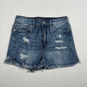 Joes Jeans Distressed Denim Shorts Mid Rise 2.5” Inseam Womens Size 26